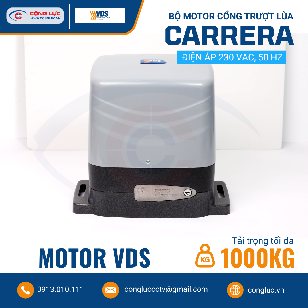 Bộ Motor Cổng Trượt Lùa VDS CARRERA