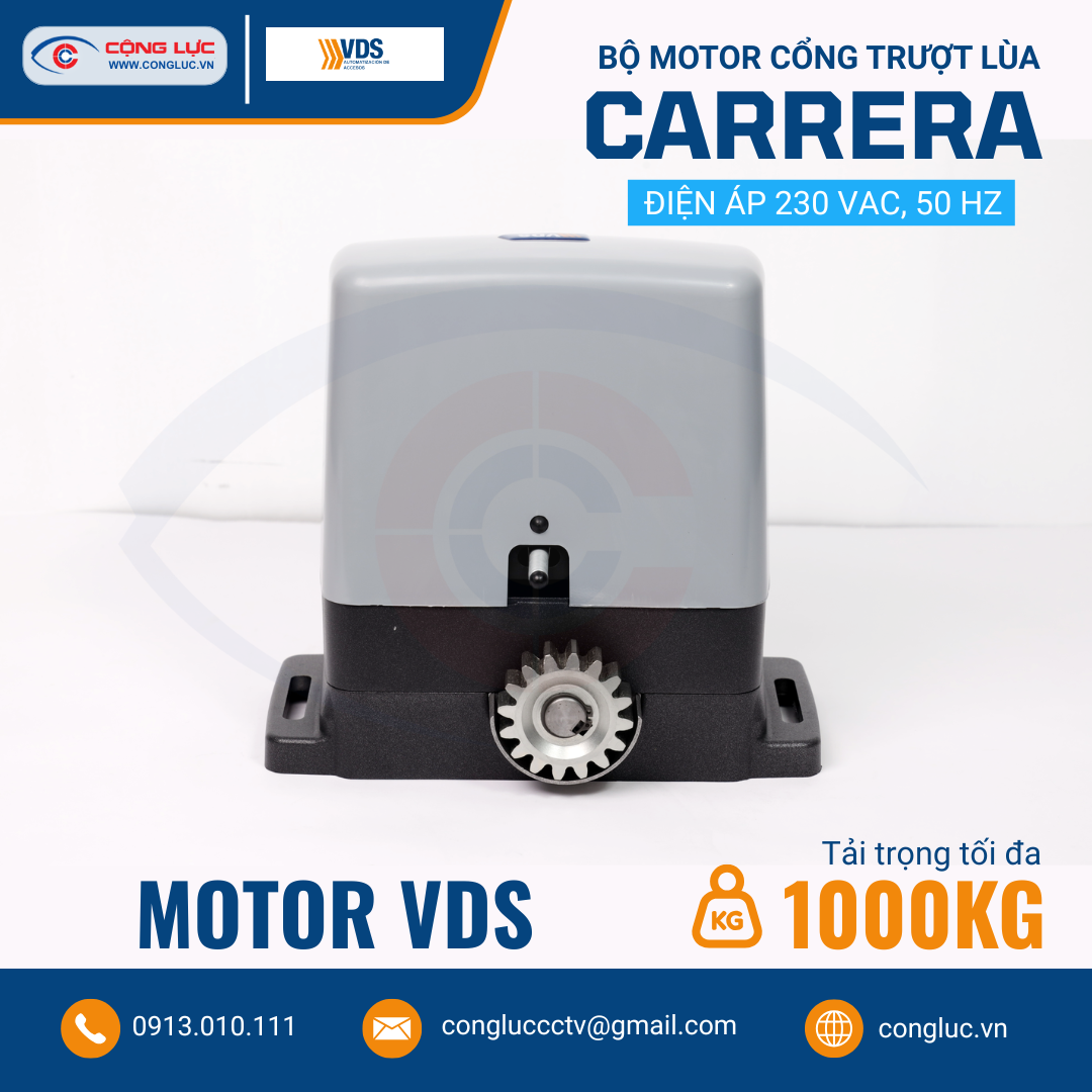 Bộ Motor Cổng Trượt Lùa VDS CARRERA