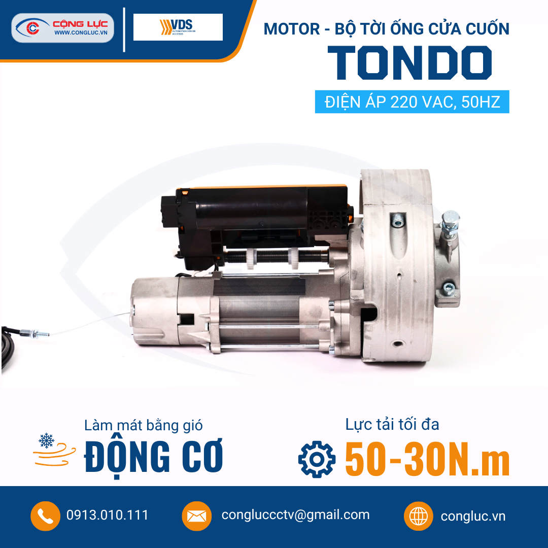 Motor Bộ Tời Ống VDS TONDO – Điều Khiển Cửa Cuốn