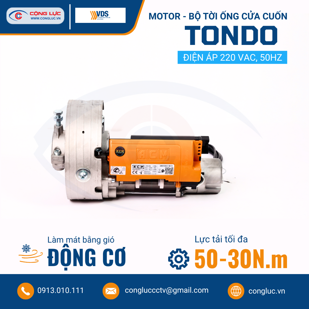 Motor Bộ Tời Ống VDS TONDO – Điều Khiển Cửa Cuốn