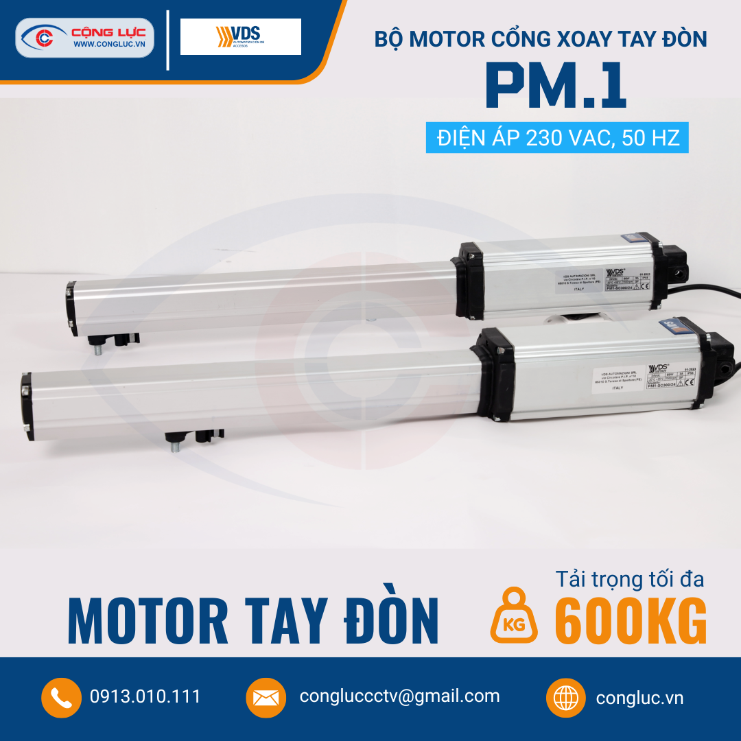 Bộ Motor Cổng Xoay Tay Đòn PM.1