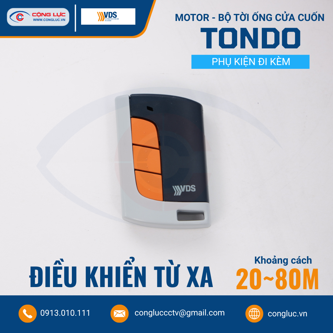 Motor Bộ Tời Ống VDS TONDO – Điều Khiển Cửa Cuốn