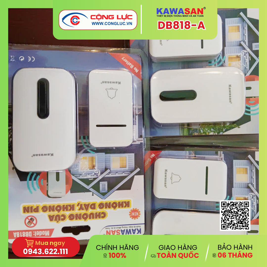 Chuông Cửa Không Dây Kawasan DB818A