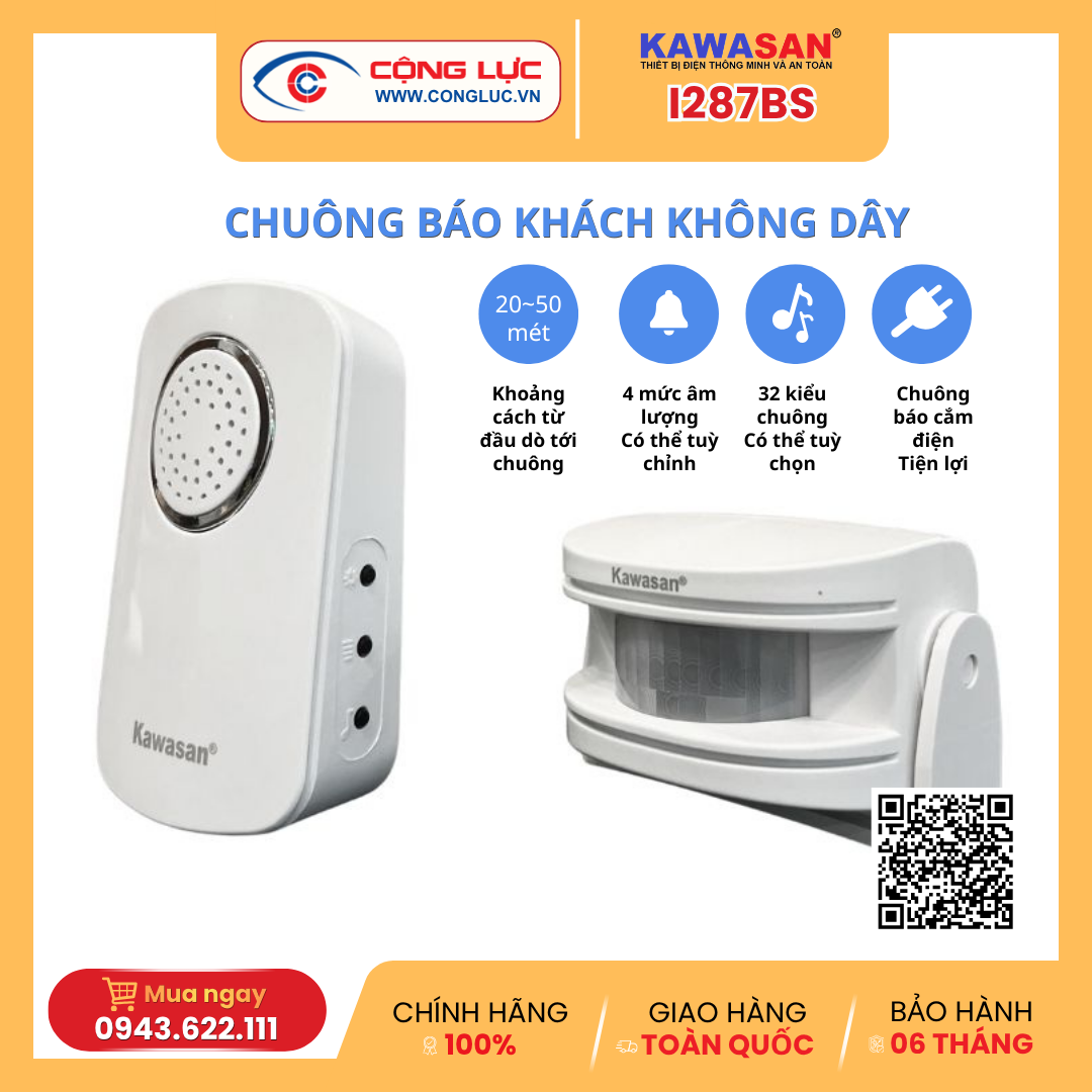 Chuông Báo Khách Không Dây Kawasan I287BS