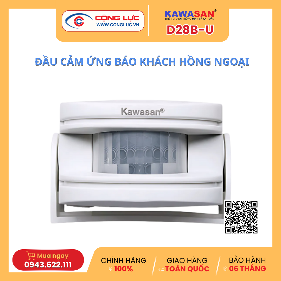 Đầu Cảm Ứng Báo Khách Hồng Ngoại Kawasan D28B-U