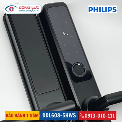 Khóa Vân Tay Cửa Nhôm Philips DDL608-5HWS