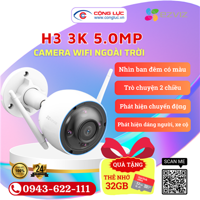 Camera IP Wifi Ezviz H3 3K 5MP
