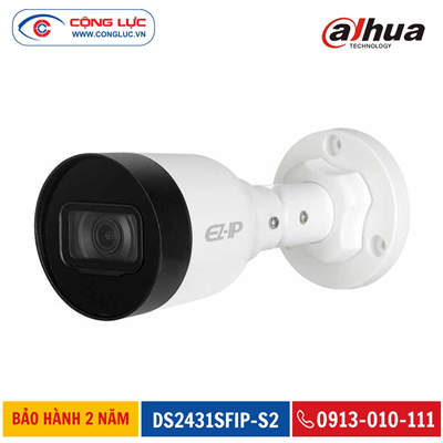 Camera IP Thân Dahua 4.0MP DS2431SFIP-S2 Hồng Ngoại 30 Mét