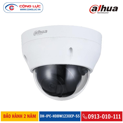 Camera IP Dome Dahua 2MP DH-IPC-HDBW1230EP-S5 Hồng Ngoại 30 Mét