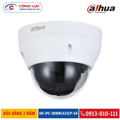 Camera IP Dome Dahua 4MP DH-IPC-HDBW1431EP-S4 Hồng ngoại 30 Mét