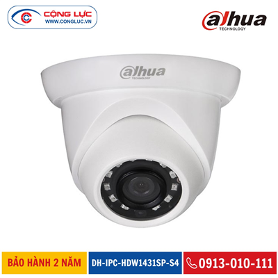 Camera IP Dome Dahua 4MP DH-IPC-HDW1431SP-S4 Hồng Ngoại 30 Mét