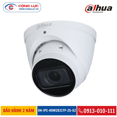  Camera IP Dome Dahua 8.0MP DH-IPC-HDW2831TP-ZS-S2 Hồng Ngoại 40m