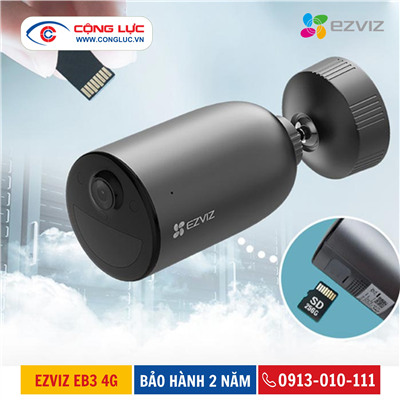 Camera Ezviz EB3 4G Dùng Pin Và Kết Nối Sim 4G Độc Lập