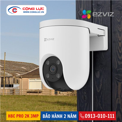 Camera Wifi Ezviz H8C Pro 2K 3MP Xoay 360 Độ, Đàm Thoại 2 Chiều