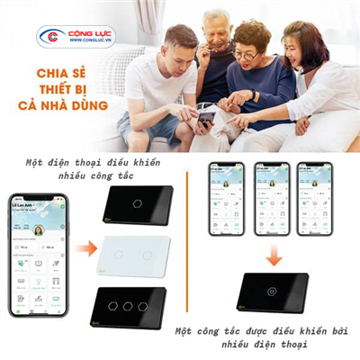Công Tắc Cảm Ứng Datic – 2 Nút Kèm Ổ Cắm Màu Đen