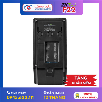 Máy Chấm Công Vân Tay Và Thẻ Từ ZKteco F22 