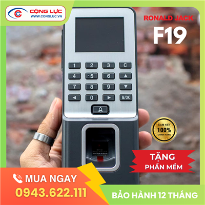 Máy Chấm Công Kiểm Soát Cửa Bằng Vân Tay & Thẻ Từ Ronald Jack F19