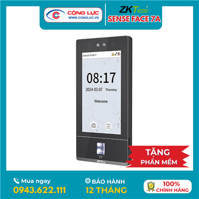 Máy Chấm Công Khuôn Mặt & Vân Tay ZKTeco SenseFace 7A