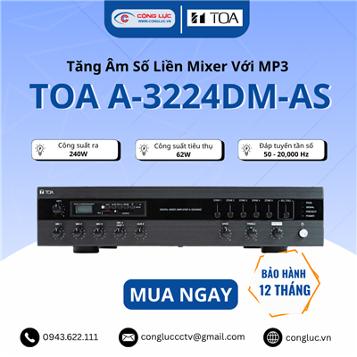 Tăng Âm Số Liền Mixer Với MP3 A-3224DM-AS