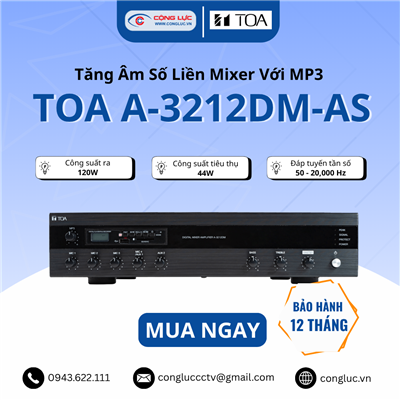 Tăng Âm Số Liền Mixer Với MP3: A-3212DM-AS