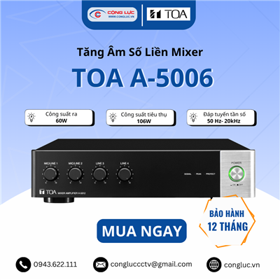 Tăng âm số liền Mixer 60W: A-5006