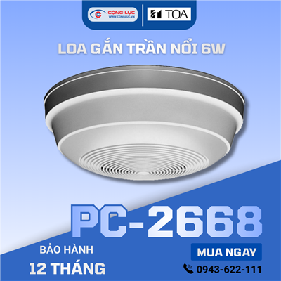 Loa gắn trần nổi TOA 6W PC-2668