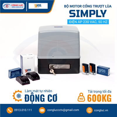 Bộ Motor Cổng Trượt Lùa VDS SIMPLY