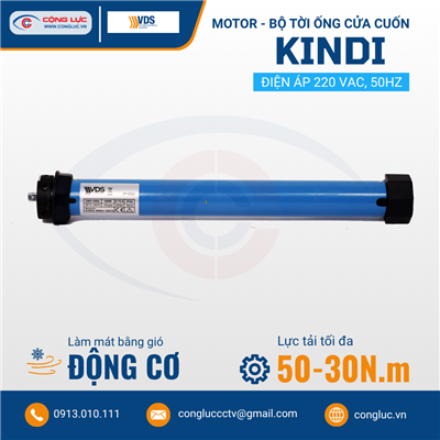 Motor Bộ Tời Ống VDS KINDI – Điều Khiển Cửa Cuốn, Mái Hiên, Mành Rèm