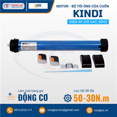 Motor Bộ Tời Ống VDS KINDI – Điều Khiển Cửa Cuốn, Mái Hiên, Mành Rèm