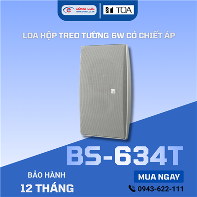 Loa hộp treo tường 6W kèm chiết áp TOA BS-634T