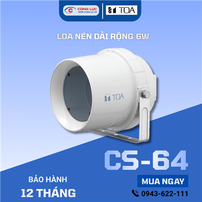 Loa nén dải rộng chống nước 6W TOA CS-64