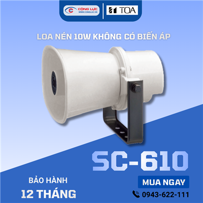Loa nén phản xạ vành chữ nhật 10W TOA SC-610