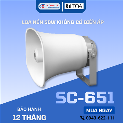 Loa nén phản xạ vành chữ nhật 50W TOA SC-651