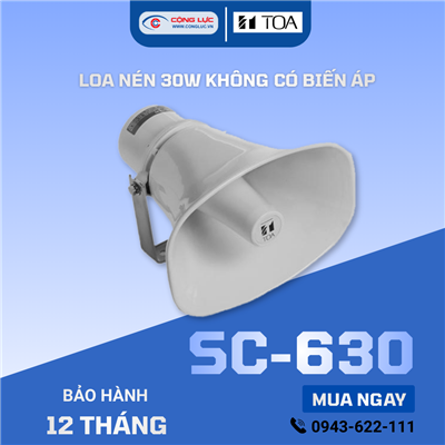 Loa nén phản xạ vành chữ nhật 30W TOA SC-630