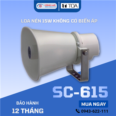 Loa nén phản xạ vành chữ nhật 15W TOA SC-615
