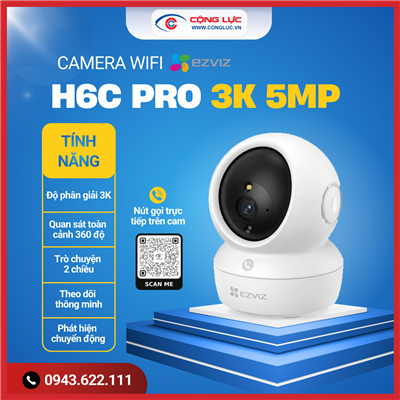 Camera Wifi Ezviz H6C Pro 3K 5MP