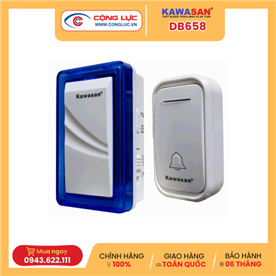 Chuông cửa không dây Kawasan DB658 - Thêm được nhiều chuông - Nút nhấn 