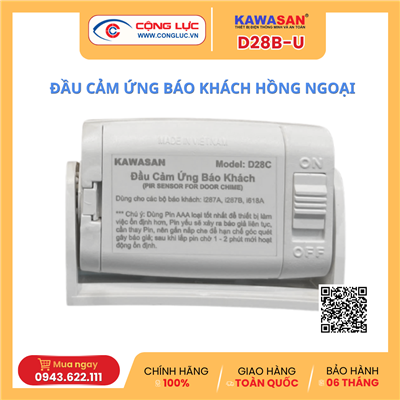 Đầu Cảm Ứng Báo Khách Hồng Ngoại Kawasan D28B-U