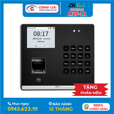 Máy Chấm Công Khuôn Mặt ZKteco SenseFace M2F-LR
