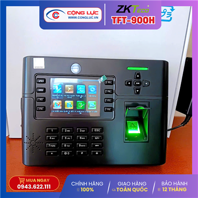 Máy chấm công vân tay + Có camera chụp hình + Pin lưu điện ZKteco TFT900H