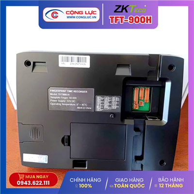 Máy chấm công vân tay + Có camera chụp hình + Pin lưu điện ZKteco TFT900H