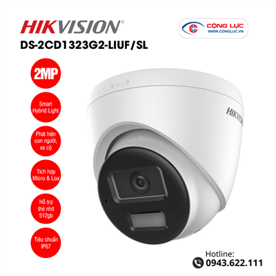 Camera IP 2MP bán cầu HIKVISION DS-2CD1323G2-LIUF/SL
