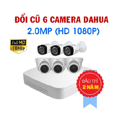 Đổi mới 6 Camera Dahua 2.0MP