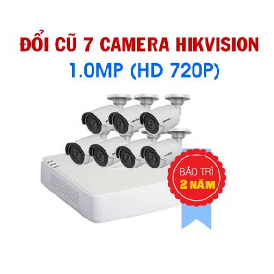 Đổi mới 7 Camera Hikvision 1.0MP