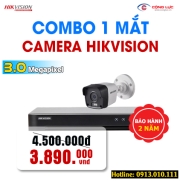 Trọn Bộ 1 Camera Hikvision 3.0MP