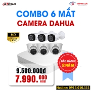 Trọn bộ 6 Camera Dahua 1.0MP