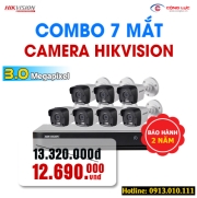 Trọn Bộ 7 Camera Hikvision 3.0MP