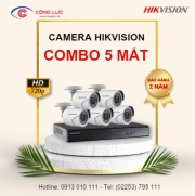 Trọn bộ 5 Camera Hikvision 1.0MP