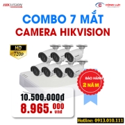 Trọn bộ 7 Camera Hikvision 1.0MP