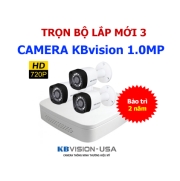 Trọn bộ 3 Camera KBvision 1.0MP